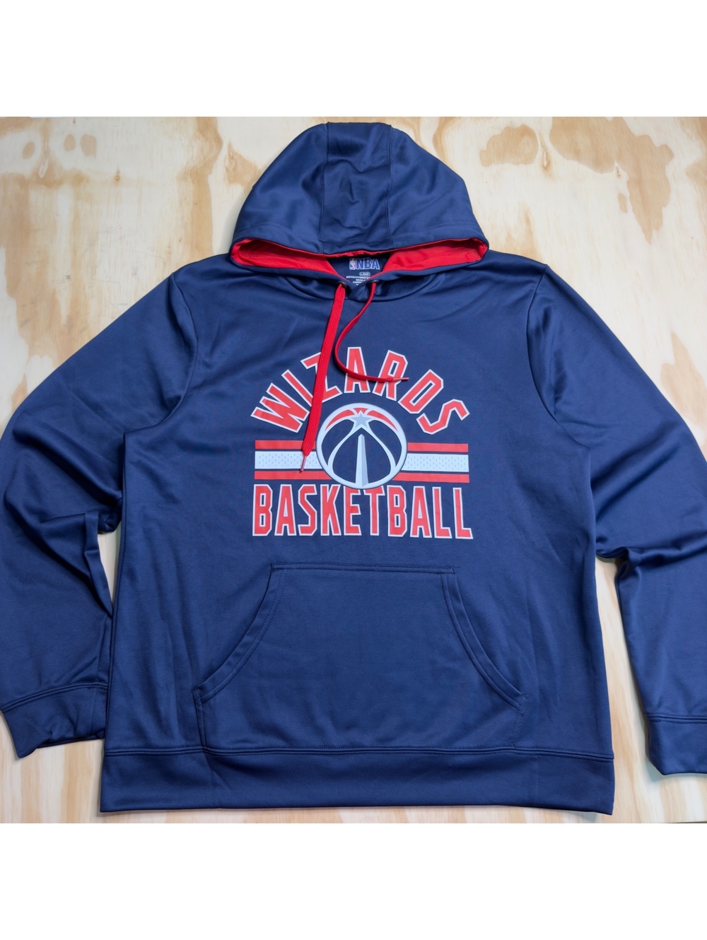 NBA Men’s Washington Wizards Basketball Hoodie Blue/Red Size Large
